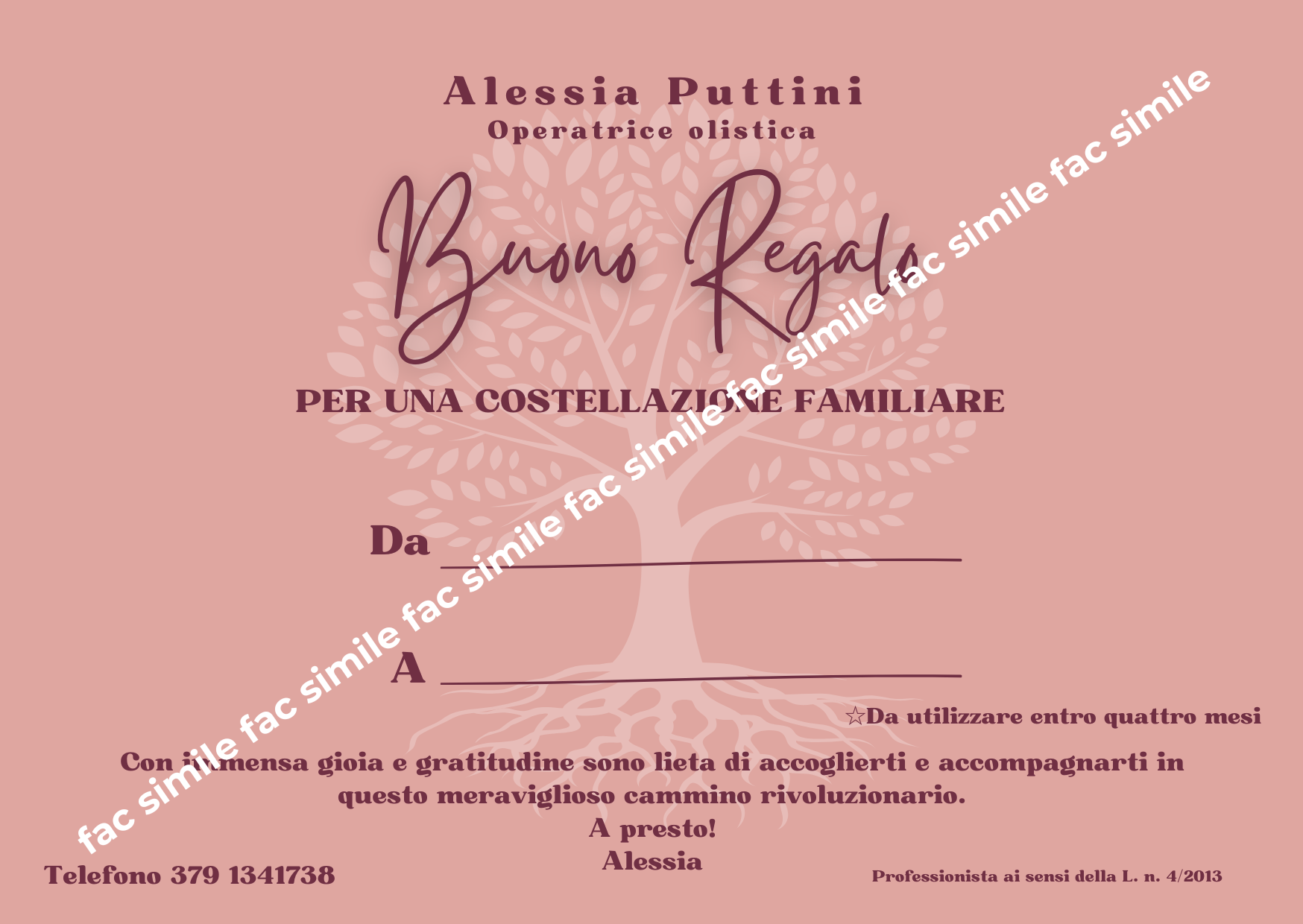 Fac Simile Buono Regalo